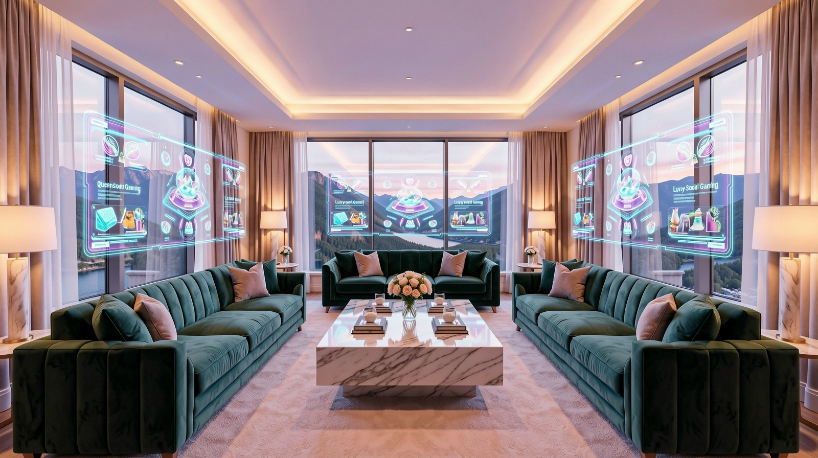 Premium social gaming atmosphere